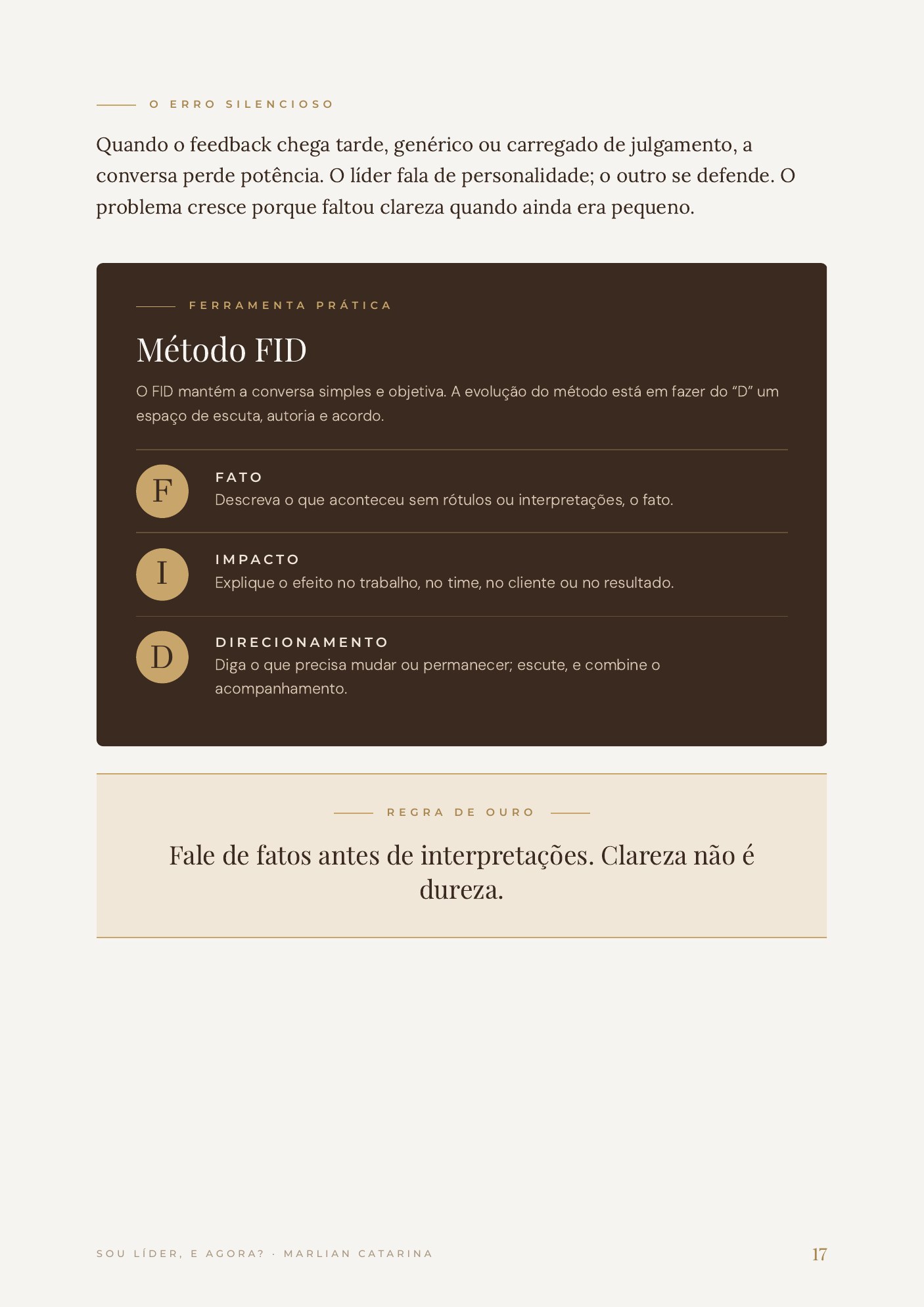 Página do Método FID de feedback