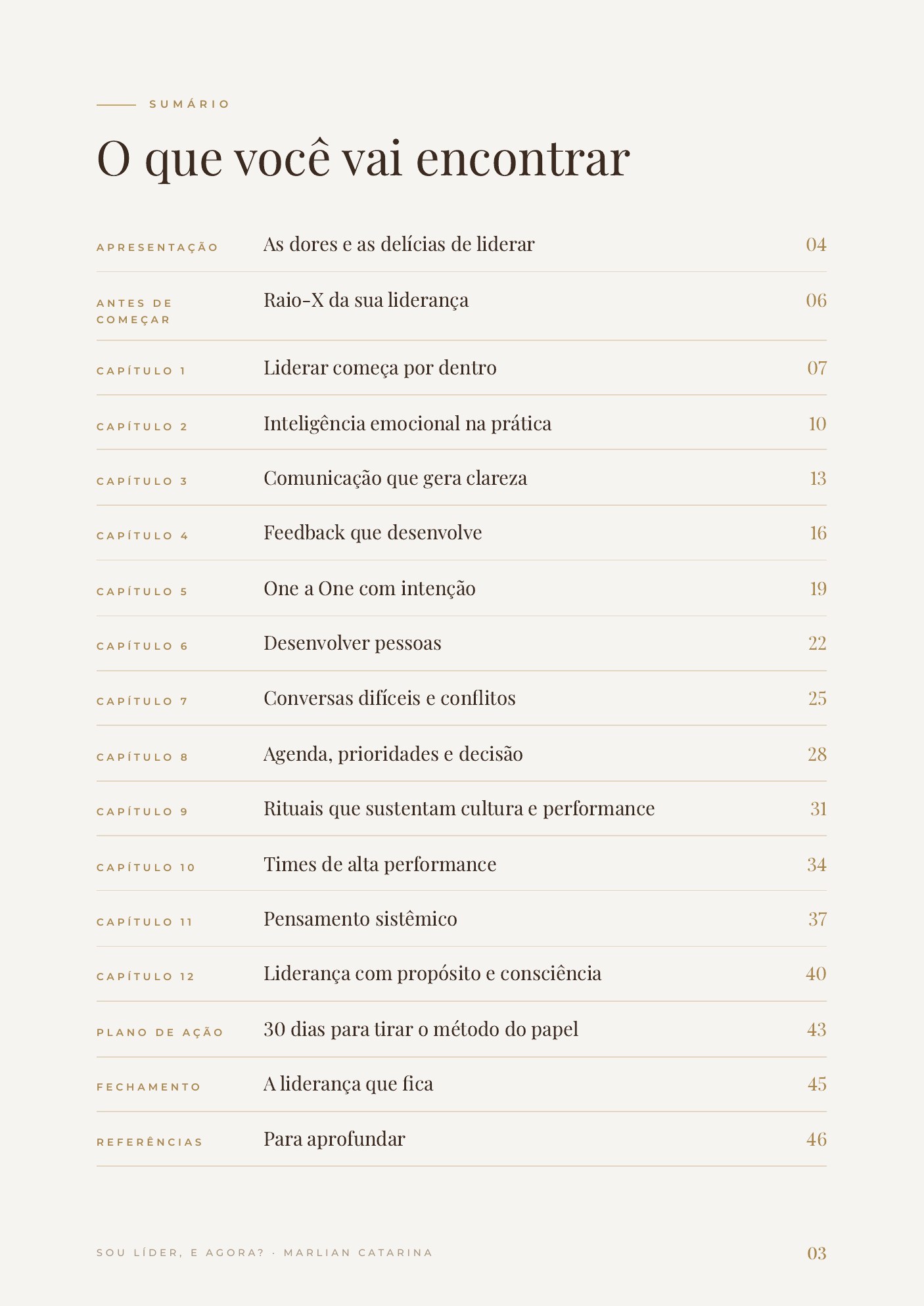 Página do sumário